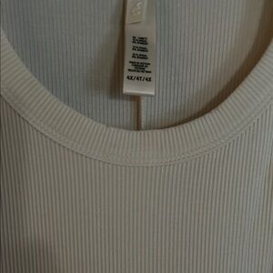 SKIMS Ribbed Cream Tank Dress 4X